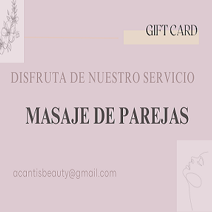 TARJETA REGALO MASAJE DE PAREJA