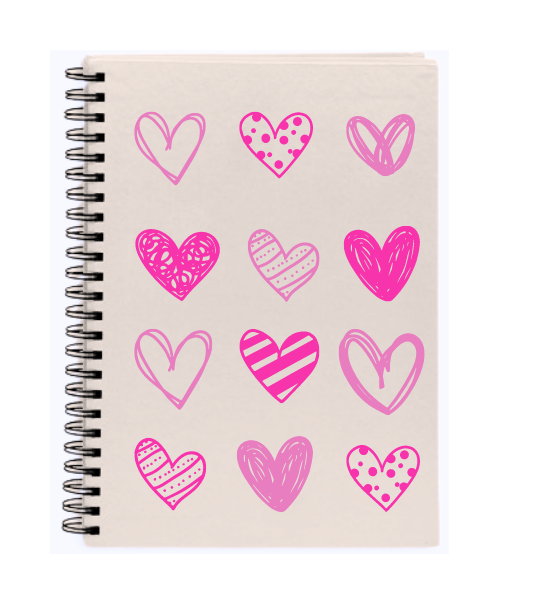 Cuaderno CORAZONES ROSAS