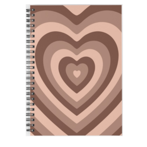 cuaderno CORAZÓN MARRÓN