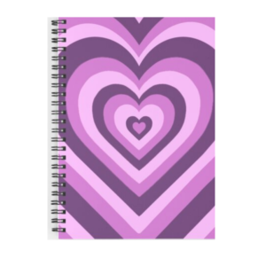 cuaderno CORAZÓN MORADO