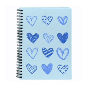 cuaderno CORAZONES AZULES